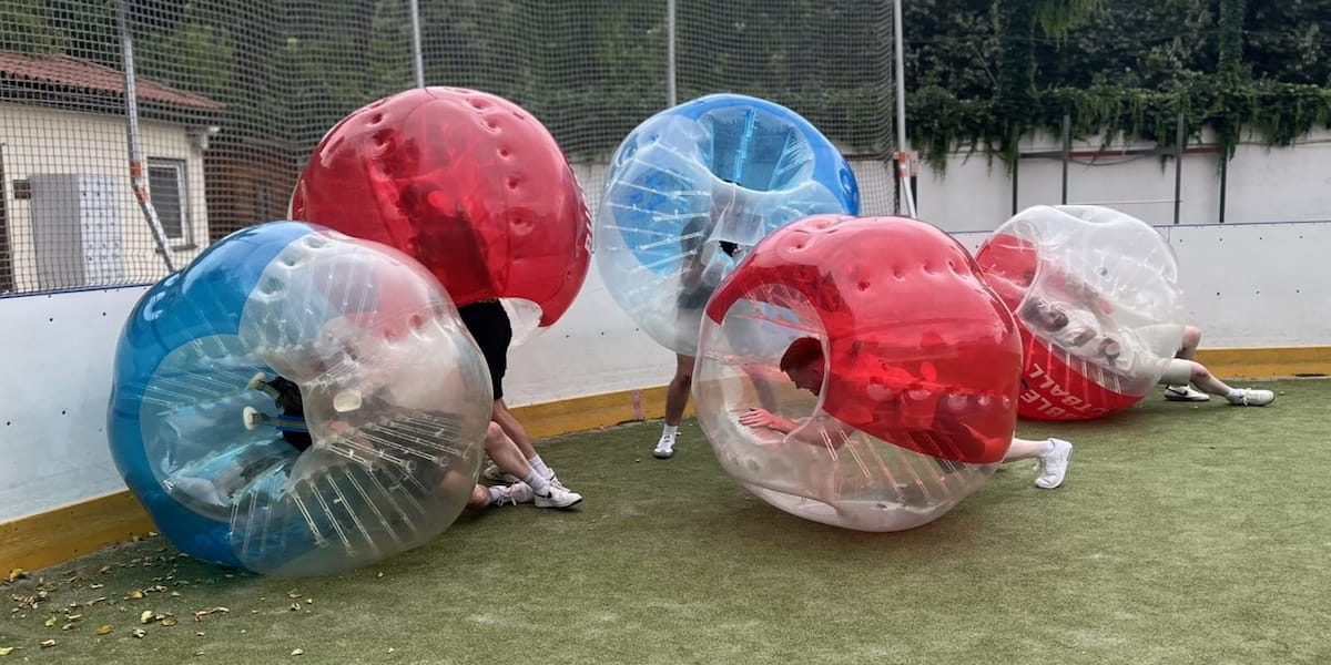 Bubble football corporate teambuilding Prague